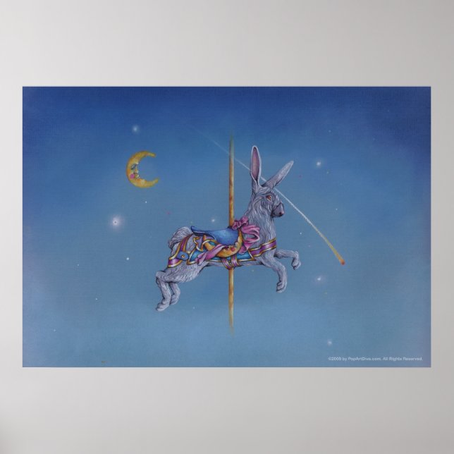 Carousel Rabbit Posters, Fine Art Poster (Front)