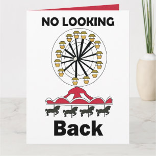 Carousel Ride No Looking Back Inspirational Quote Card