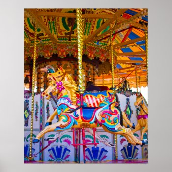 Carousel Ride Poster by CHACKSTER at Zazzle
