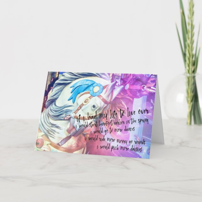 CAROUSEL ROUND Greeting Card (Front)