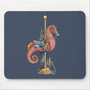 Carousel Seahorse Mouse Pad