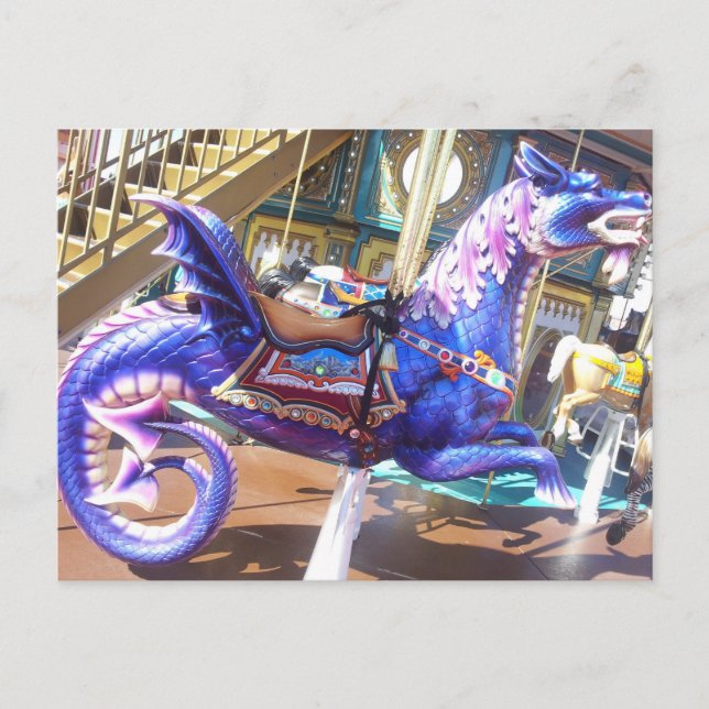 Carousel Seahorse Postcard (Front)