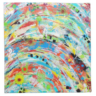 Carousel Set of 4 Cocktail Napkins