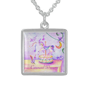 Carousel Sterling Silver Square necklace