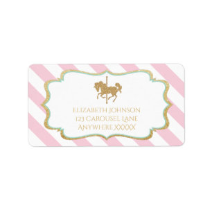 Carousel Themed Address Labels