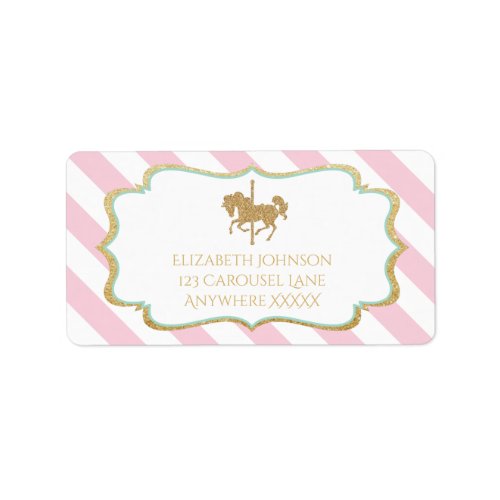 Carousel Themed Address Labels