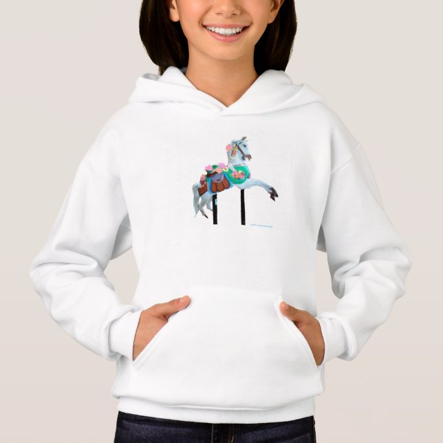 "CAROUSEL WHITE HOODIE " (Front)