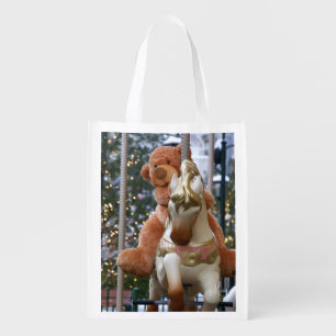 Carousel with Teddy Bear Grocery Bag