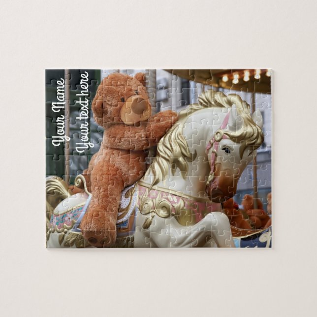 Carousel with Teddy Bear Jigsaw Puzzle (Horizontal)