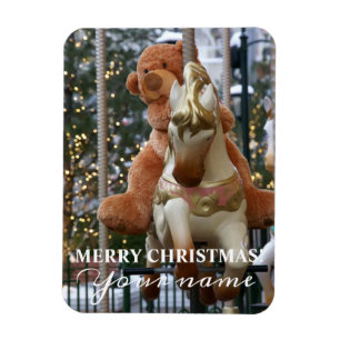 Carousel with Teddy Bear Magnet