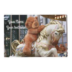Carousel with Teddy Bear Placemat