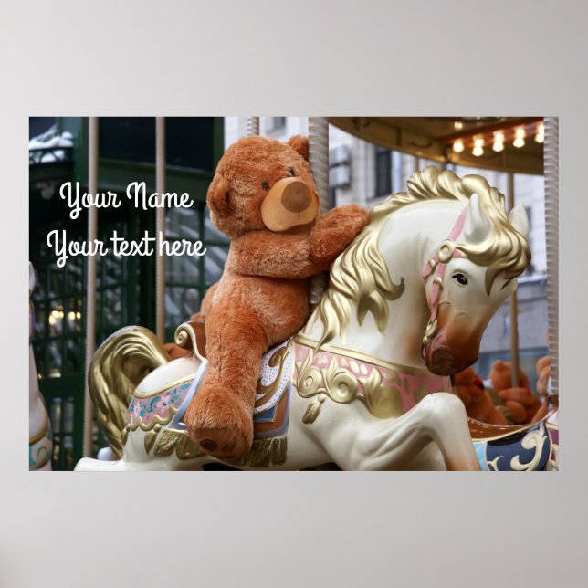 Carousel with Teddy Bear Poster (Front)