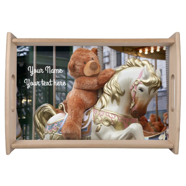 Carousel with Teddy Bear Serving Tray (Front)