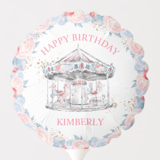 Carousel Wonderland Pink Balloon