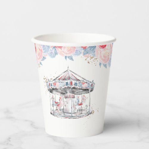 Carousel Wonderland Pink Paper Cups