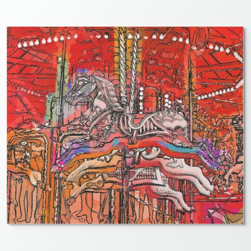 CAROUSEL WRAPPING PAPER