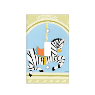 Carousel Zebra by June Erica Vess Light Switch Cover