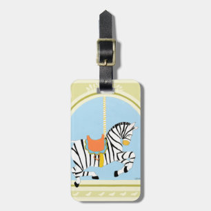 Carousel Zebra by June Erica Vess Luggage Tag