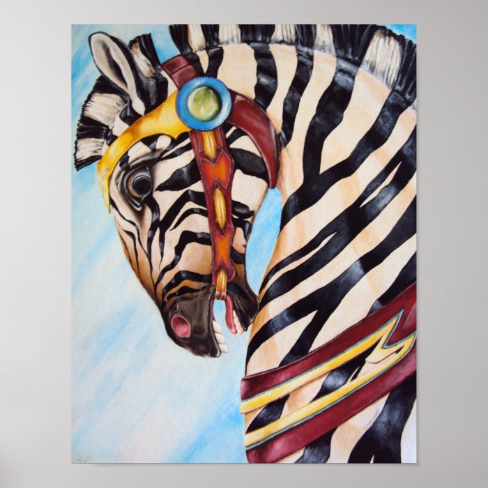 Carousel Zebra Poster