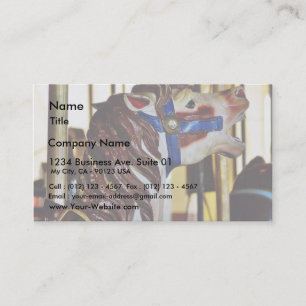 Carousels Horses Rides Amusement Parks Business Card