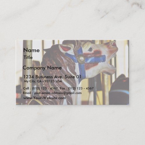 Carousels Horses Rides Amusement Parks Business Card Templates