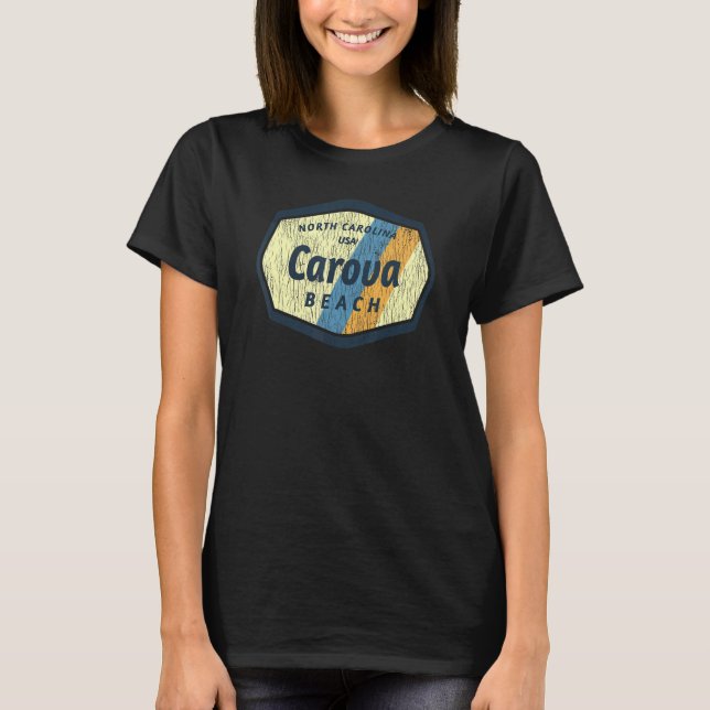 Carova Beach NC Summertime Vacationing Stripey Bad T-Shirt (Front)
