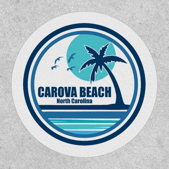 Carova Beach North Carolina Palm Tree Birds Patch (Front)