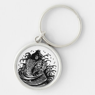 Carp and water Keychains