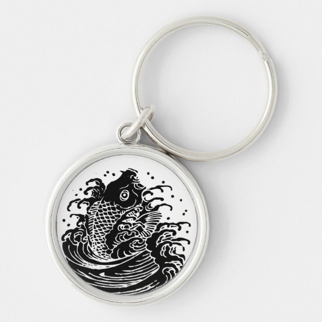 Carp and water  Keychains (Front)