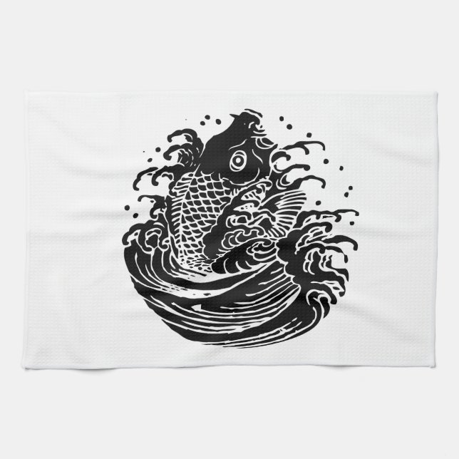 Carp and water towel (Horizontal)