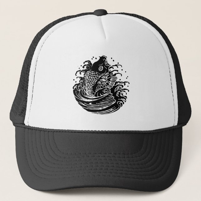 Carp and water trucker hat (Front)