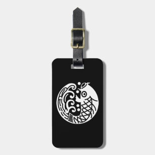 Carp and wave luggage tag