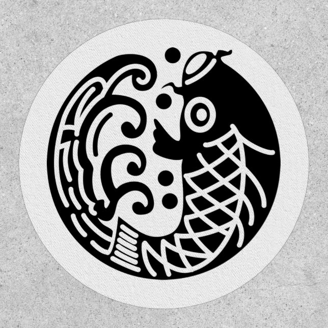 Carp and wave patch (Front)