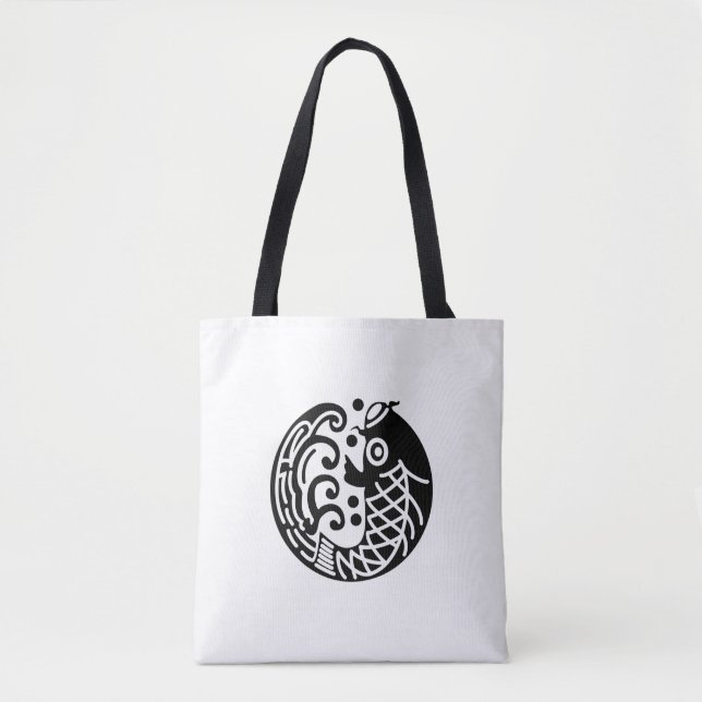 Carp and wave tote bag (Front)