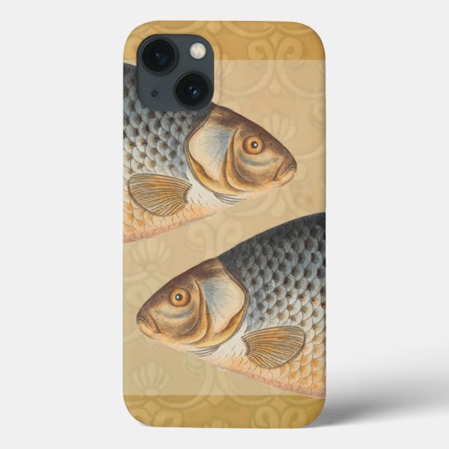 Carp fish fishing painting freshwater drawing  Case-Mate iPhone case (Back)
