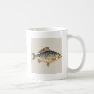 Carp fish fishing painting freshwater drawing coffee mug
