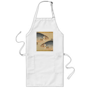 Carp fish fishing painting freshwater drawing long apron