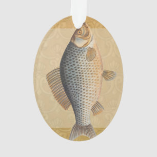Carp fish fishing painting freshwater drawing ornament
