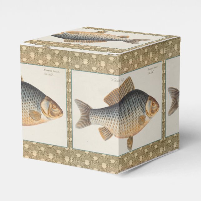 Carp fish fishing painting freshwater favor boxes (Front Side)