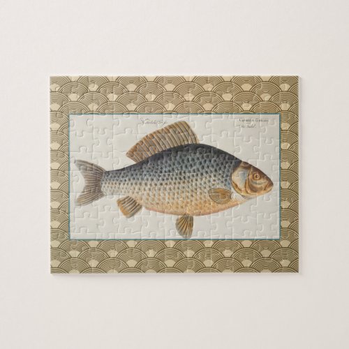 Carp fish fishing painting freshwater jigsaw puzzle