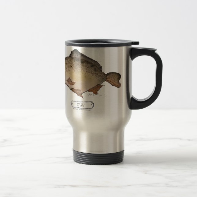 Carp fish, tony fernandes travel mug (Right)