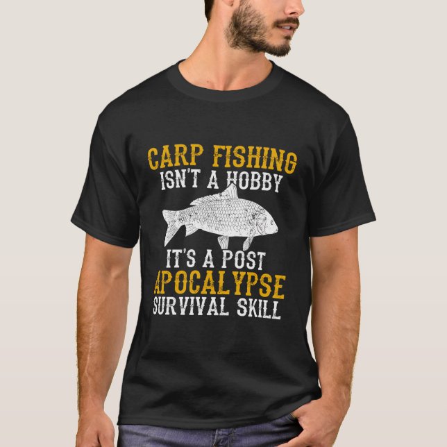 Carp Fishing Surviving Fisher Fisherman Gift T-Shirt (Front)
