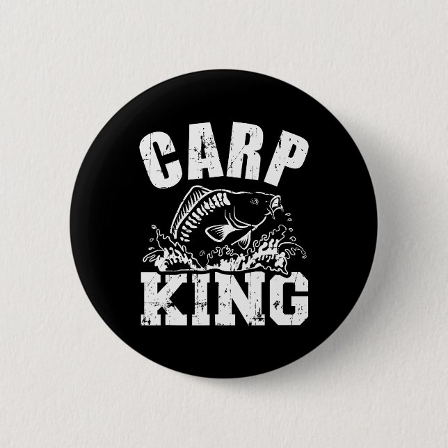 Carp King Fishing  Button (Front)