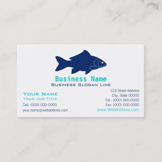 Carp Silhouette Business Card (Front)