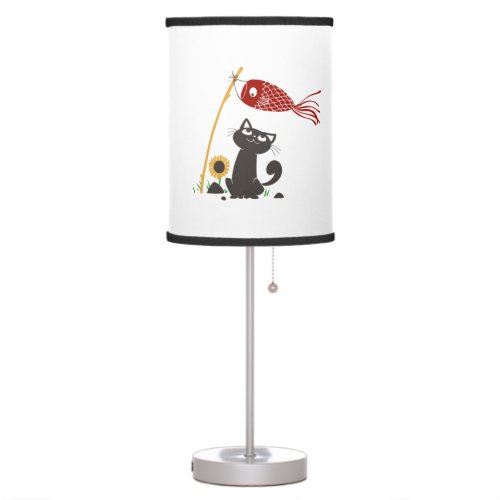 Carp streamer happy cat _ Choose background color Table Lamp