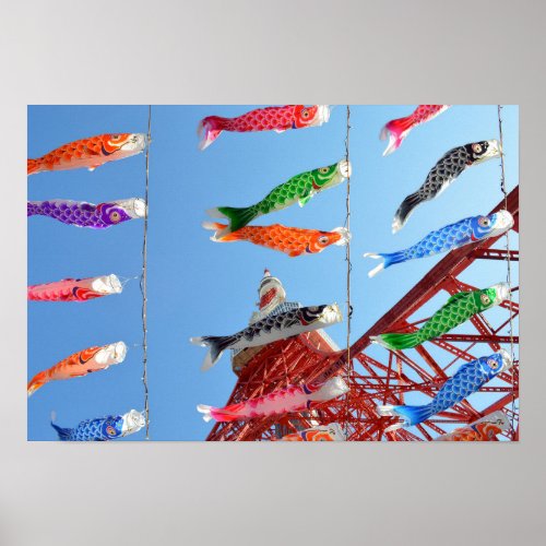 Carp Streamers Koinobori Tokyo Japan Poster