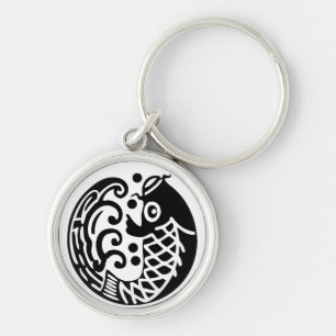 Carp wave keychain