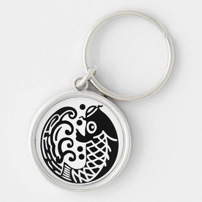 Carp wave keychain (Front)