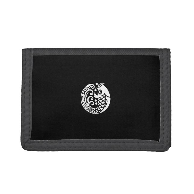 Carp wave trifold wallet (Front)