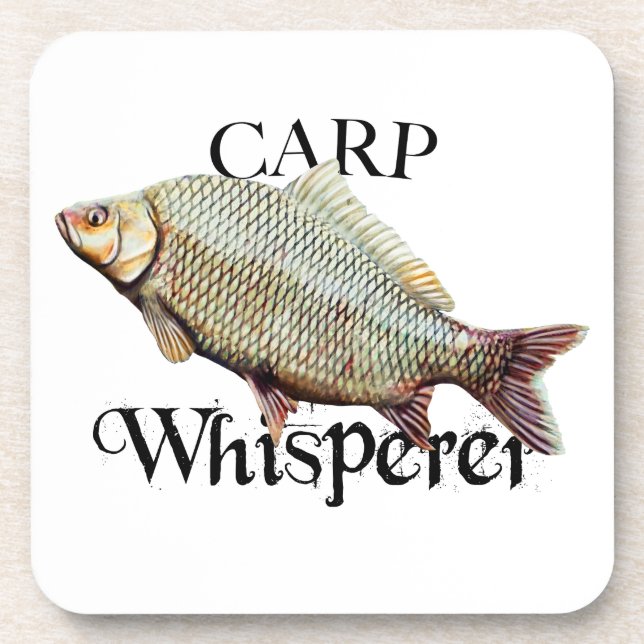 Carp Whisperer Beverage Coaster (Front)